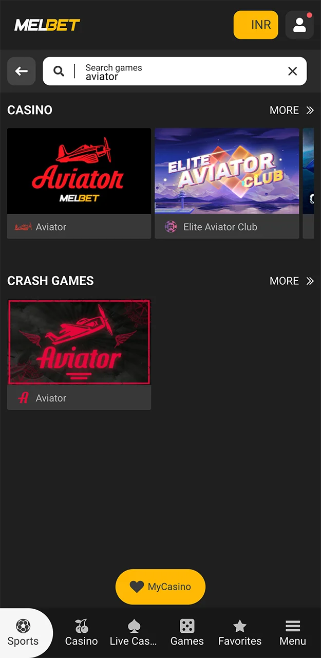 Launch the Aviator game from Melbet Casino and place your first bet.