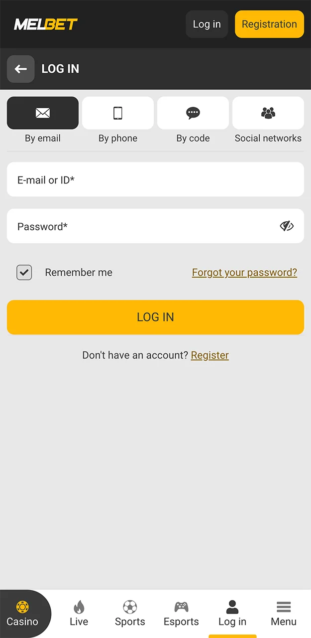 Please check the details you have entered when logging into your account on the Melbet website.