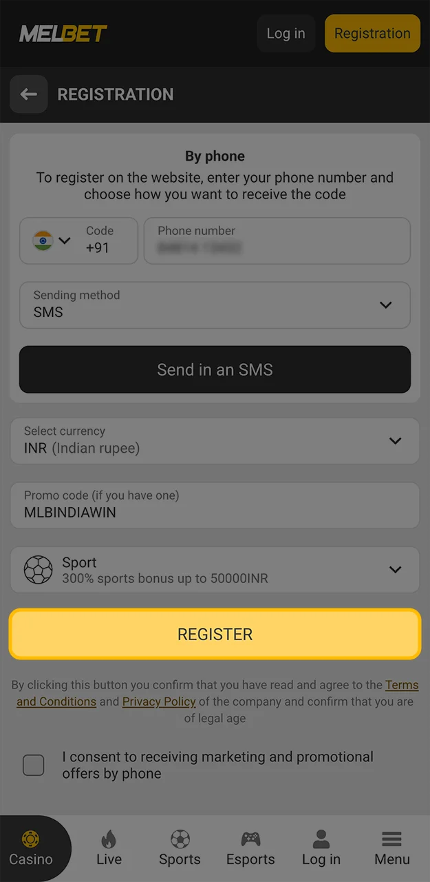 Please confirm your registration and explore the features of your account on the Melbet website.