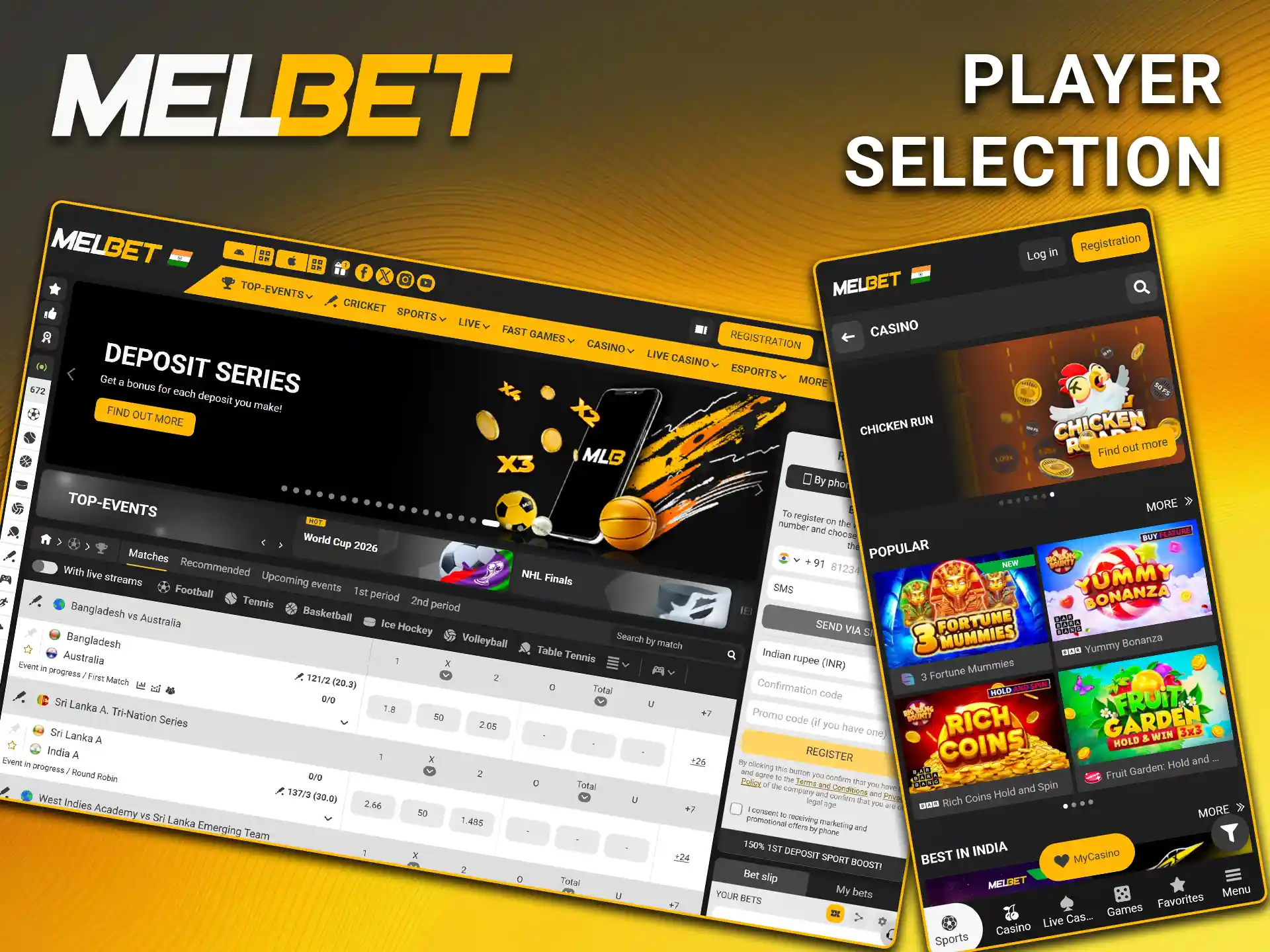 Check the main benefits and advantages to understand why Indian players choose Melbet.