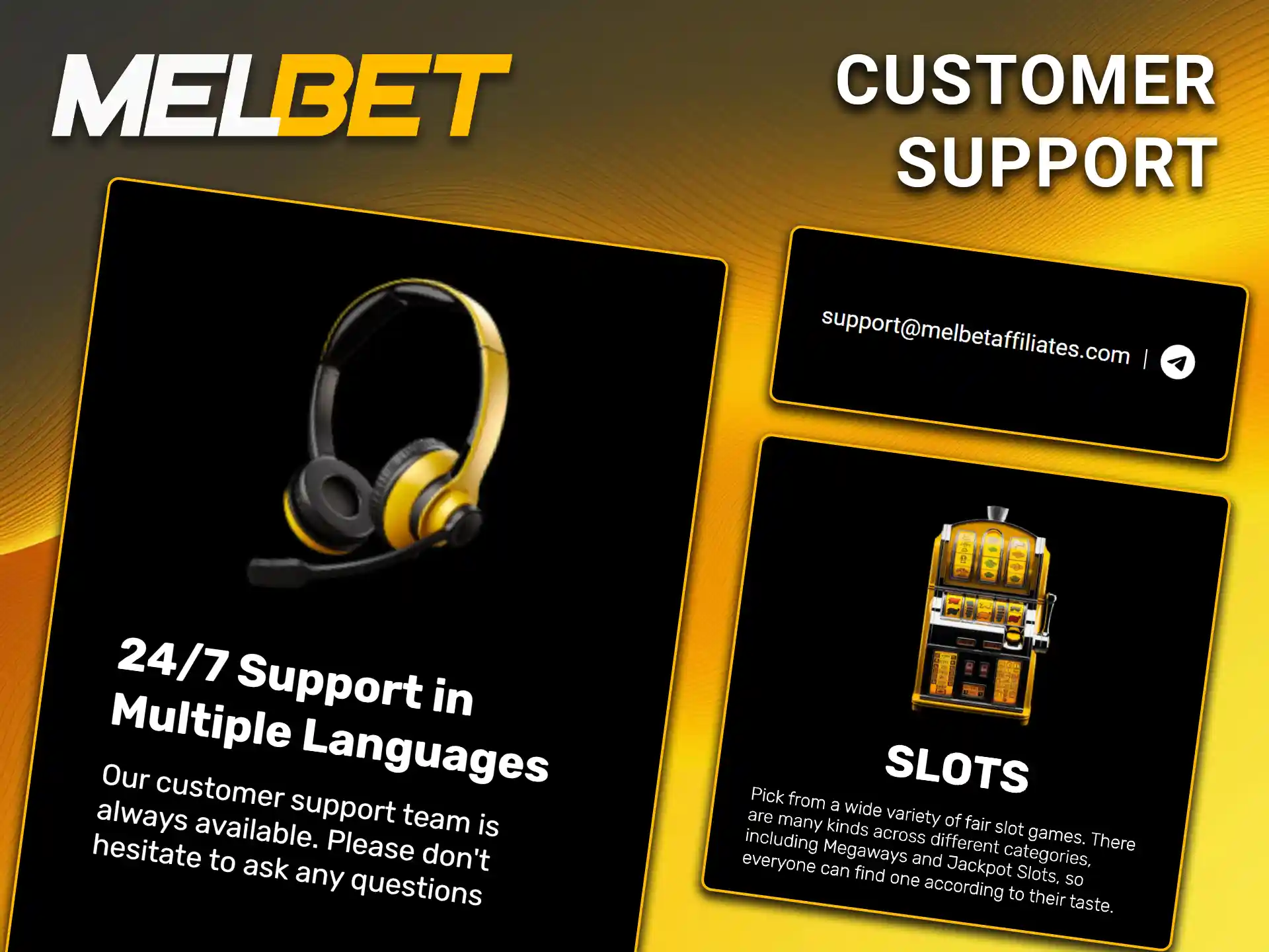 Get professional guidance and contact the dedicated customer support for affiliates on Melbet.