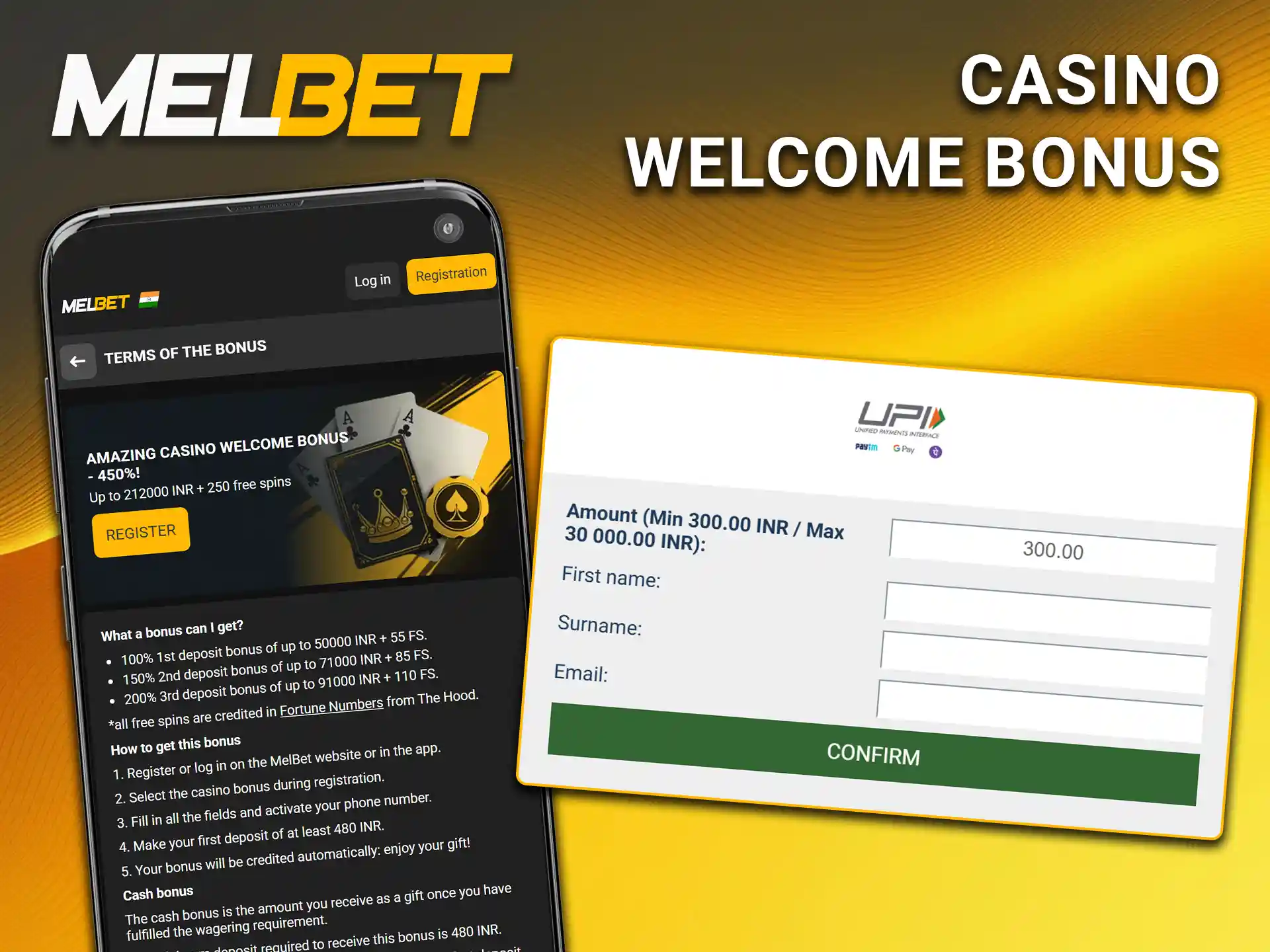 Claim your extra funds and free spins with the exclusive casino welcome bonus on Melbet.