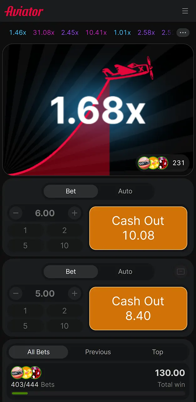 Withdraw your money using your preferred method in Aviator on Melbet.